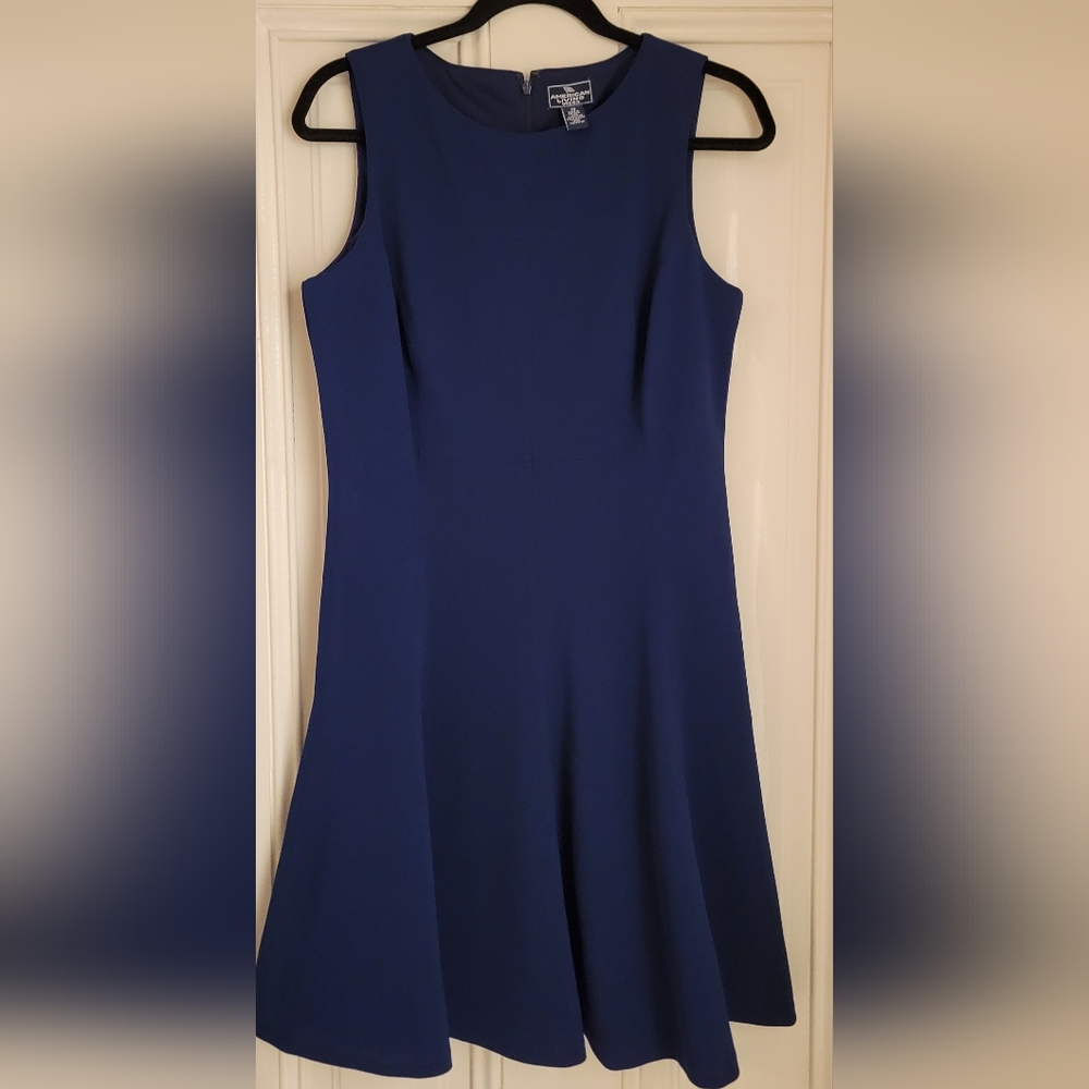 Navy Blue Formal/office Dress by American Living. Pre-owned, Like New. Size 12